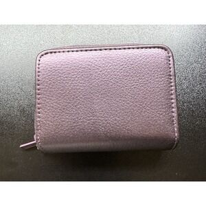 Buxton Purple Pebbled Faux Leather Double Zip Accordion Wallet Card Holder
